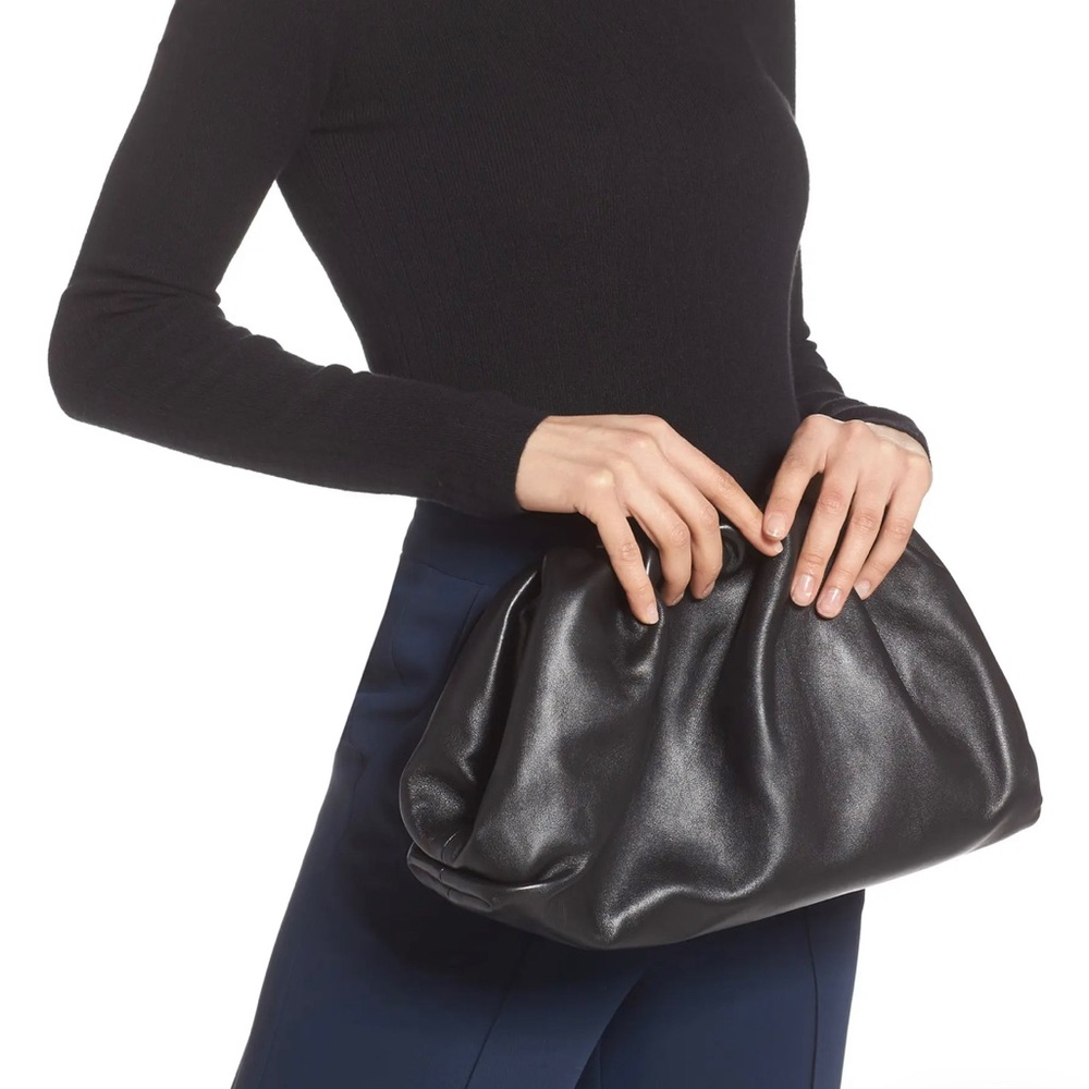 NEW- BOTTEGA VENETA The Pouch Leather Clutch